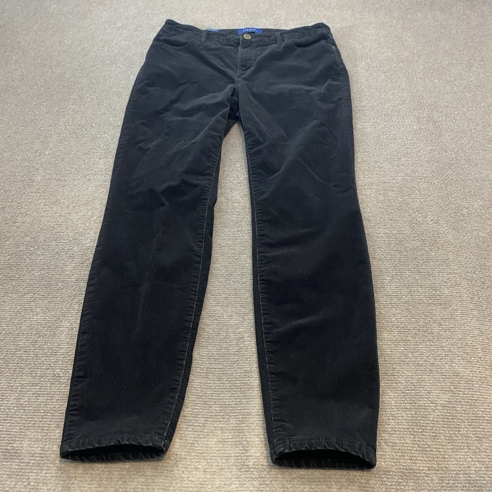 Talbots Pants Womens 6 Black High-Waist Jegging‎ Ankle Corduroy Stretch Pockets
